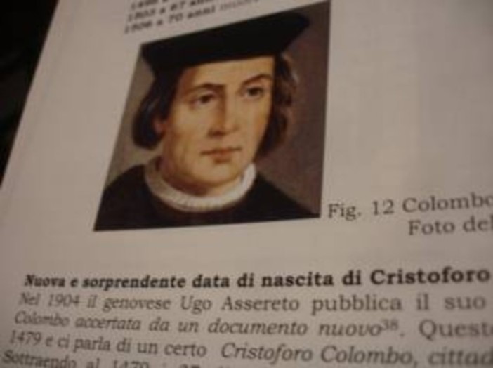 Albenga, il 7 dicembre presentazione del libro "La fine di un mito genovese. Cristoforo Colombo nasce a Savona" Albenga, il 7 dicembre presentazione del libro "La fine di un mito genovese. Cristoforo Colombo nasce a Savona"