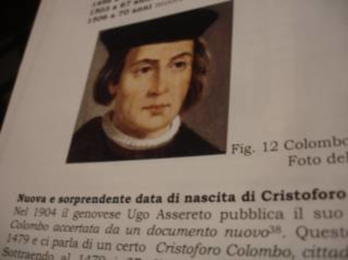 Savona: “La fine di un mito genovese. Cristoforo Colombo nasce a Savona" Savona: “La fine di un mito genovese. Cristoforo Colombo nasce a Savona"