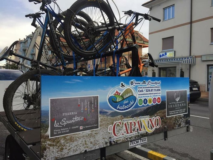 Un nuovo carrello portabici per la Outdoor Thunder ASD di Loano: "Cambieremo il modo di fare MTB" Un nuovo carrello portabici per la Outdoor Thunder ASD di Loano: "Cambieremo il modo di fare MTB"