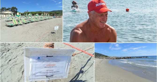 Il bagnigno Fabrizio Valente e la spiaggia di Andora Il bagnigno Fabrizio Valente e la spiaggia di Andora