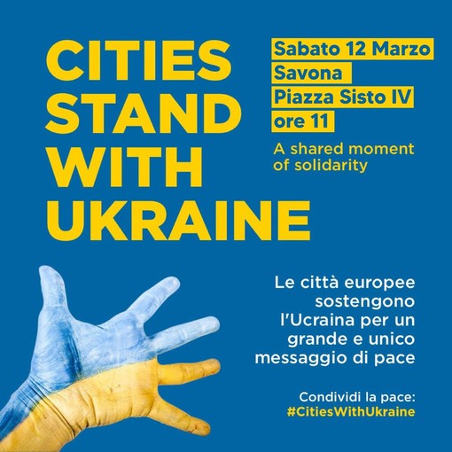In piazza per l’Ucraina, Savona partecipa alla manifestazione delle città europee In piazza per l’Ucraina, Savona partecipa alla manifestazione delle città europee