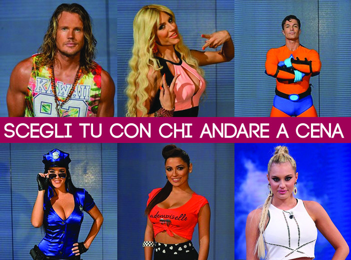 A cena con uno dei personaggi della trasmissione  “Avanti un Altro”