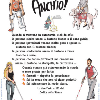 "Ci sono anch'io" poche regole ed indicazioni da diffondere per rispettare i diritti dei non vedenti
