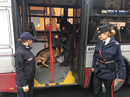 Controlli dei carabinieri: al setaccio scuole, stazioni ferroviarie e autobus (FOTO)