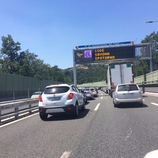 Incidente sulla A10 tra Savona e Spotorno: traffico in tilt