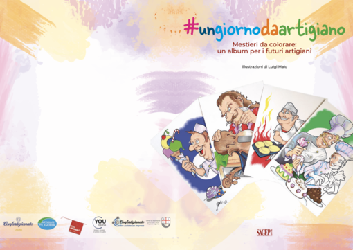 Presentato l'album Cna "Un giorno da artigiano, mestieri da colorare"