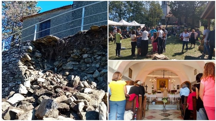 Dego, un muro a secco mina la stabilità della chiesa millenaria di Niosa: "Aiutateci"
