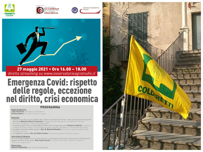 Agromafie: il 27 maggio il webinar "Emergenza covid: rispetto delle regole, eccezione del diritto, crisi economica"