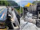 Incidente sulla A6, camion si ribalta all'interno di un cantiere tra Millesimo e Ceva: autostrada chiusa (FOTO e VIDEO)