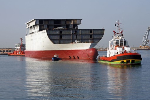 Savona: Costa Pacifica, nuovo troncone arrivato in cantiere