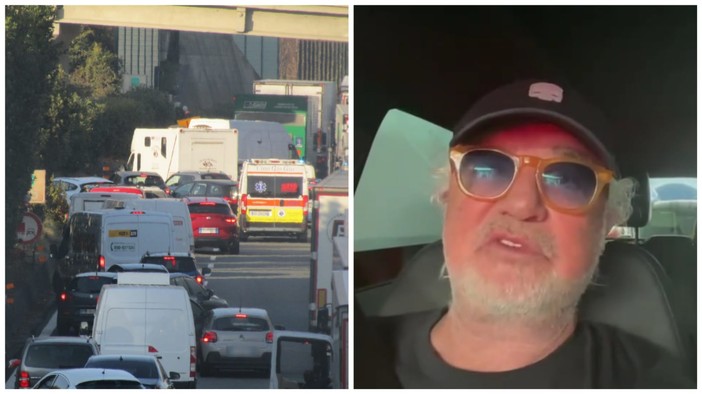 Ennesimo pomeriggio d'inferno sulla A10, lo sfogo di Briatore: "E' uno scandalo, si fa in tempo a morire" Ennesimo pomeriggio d'inferno sulla A10, lo sfogo di Briatore: "E' uno scandalo, si fa in tempo a morire"
