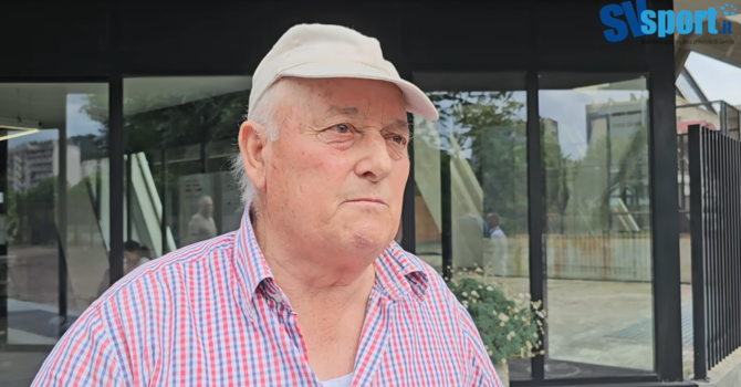 Francesco Calabrese, subito dopo l'acquisizione del marchio dell'Unione Sportiva Albenga