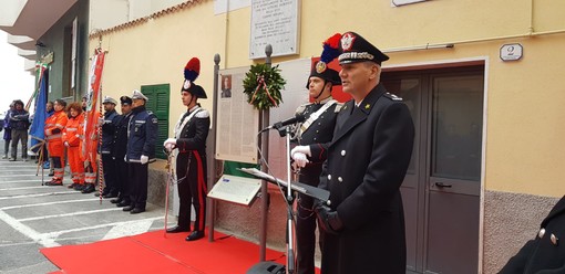 Laigueglia: solenne cerimonia per ricordare Leandro Veri, il carabiniere caduto in servizio nel 1938 (FOTO e VIDEO)
