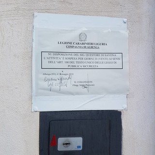 Il Questore dispone la chiusura per 20 giorni del Circolo in via del Roggetto