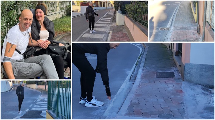 Katia, colpita da malattia degenerativa, e il marito Gabriele contro le barriere architettoniche a Loano Katia, colpita da malattia degenerativa, e il marito Gabriele contro le barriere architettoniche a Loano