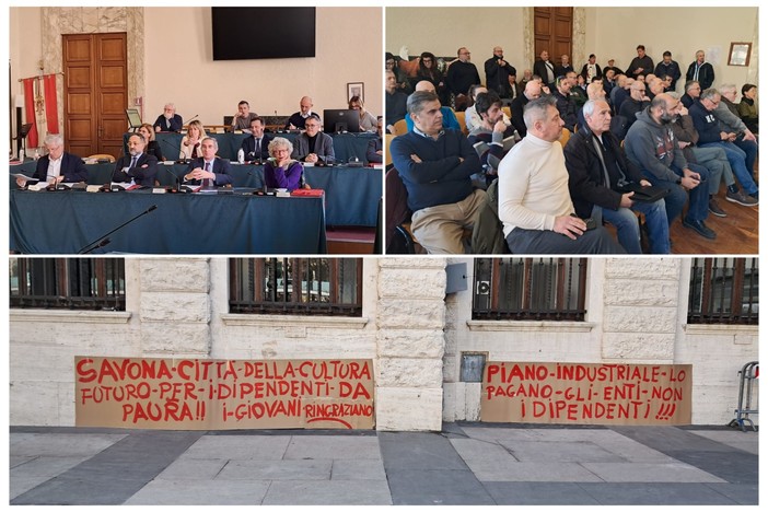 Savona, sindacati e lavoratori  "invadono" la sala consiglio per la commissione sul piano industriale di Tpl