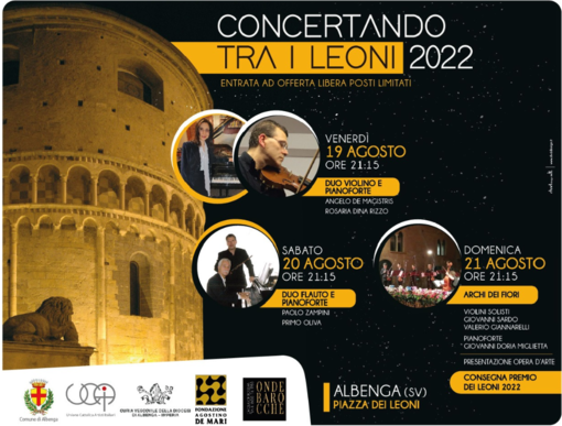 Tutto pronto per Concertando tra i Leoni, venerdì 19 agosto la prima esibizione