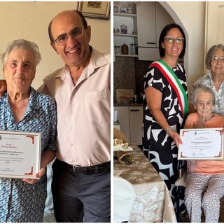 Borgio Verezzi festeggia due cittadine centenarie
