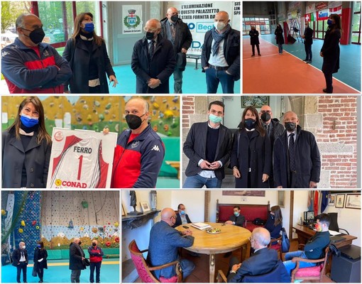 L'assessore regionale allo Sport Ferro in visita a Millesimo e Carcare (FOTO)