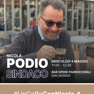 Albenga 2024, sabato 4 maggio nuovo "Caffè con Nicola" insieme al candidato sindaco Podio