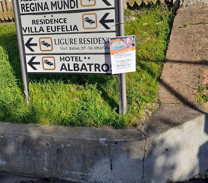 Pietra, Carrara presenta un esposto alla Procura: "Manifesti elettorali al di fuori degli spazi dedicati"