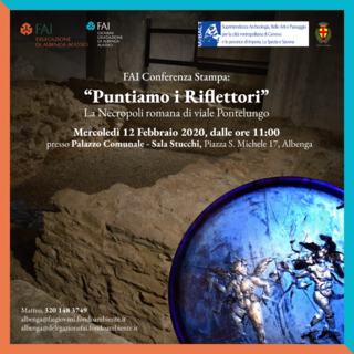 Albenga, il 12 febbraio la conferenza di presentazione del progetto “Puntiamo i Riflettori” - la Necropoli Romana di Viale Pontelungo