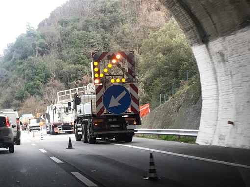 Arriva il week end, via i cantieri in autostrada: nella tarda serata conclusi i lavori sulla galleria Ranco tra Albisola e Savona