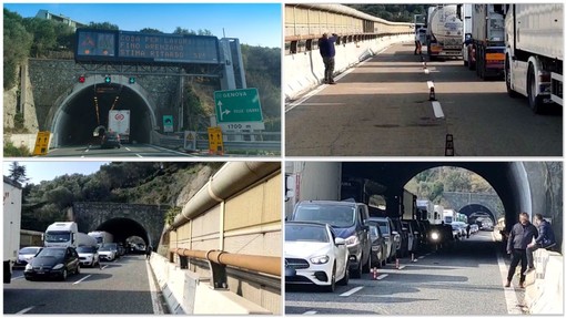 Lavori sulla A10, traffico in tilt tra Albisola e Arenzano (FOTO)