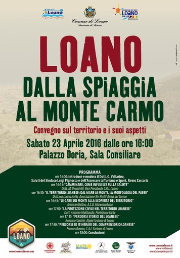 Sabato convegno "Loano dalla spiaggia al Monte Carmo"