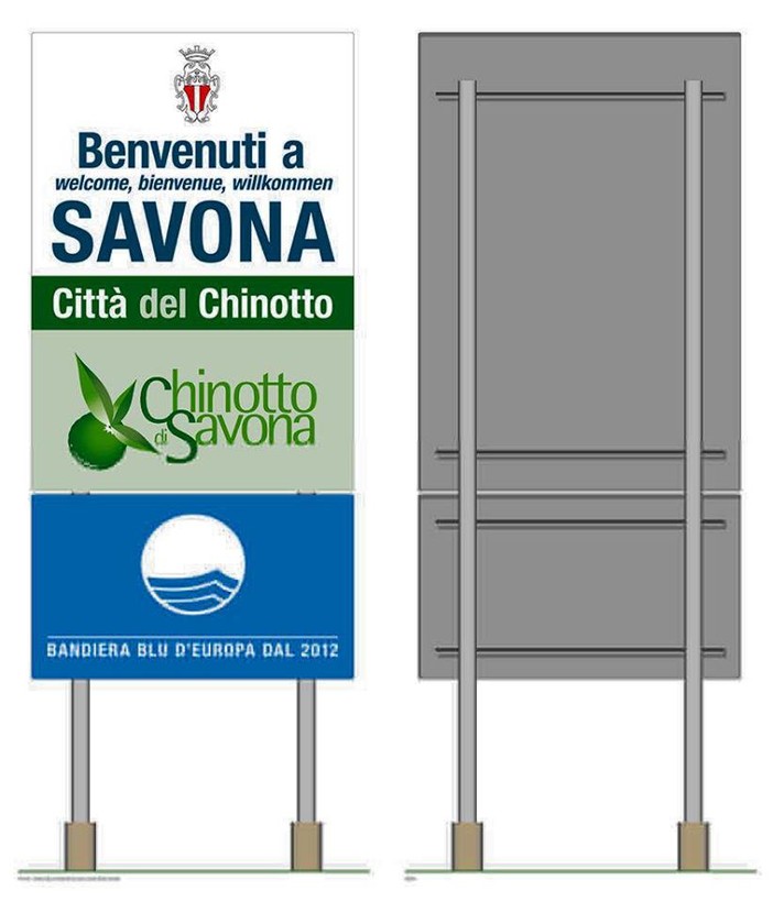 &quot;Savona Città del Chinotto&quot;: un nuovo cartello nei pressi del casello autostradale