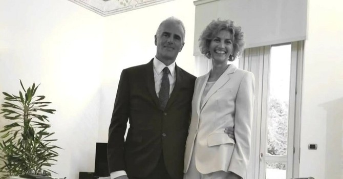 Alberto Peri e la moglie Ilaria in un momento felice Alberto Peri e la moglie Ilaria in un momento felice