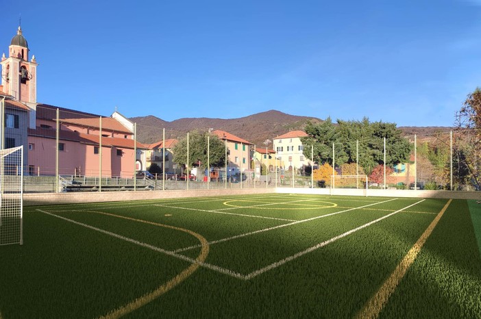 Stella, manto sintetico per il campo da calcio di San Bernardo: le risorse in arrivo dalla realizzazione del futuro parco eolico Stella, manto sintetico per il campo da calcio di San Bernardo: le risorse in arrivo dalla realizzazione del futuro parco eolico