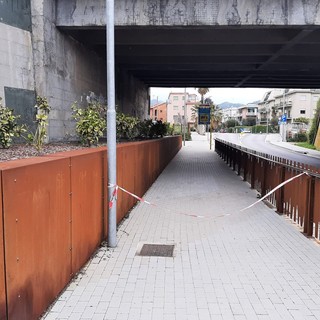 La strada della Galaie che porta al cavalcavia interessato