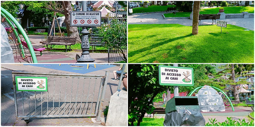 Alassio, installata la nuova cartellonistica nei parchi cittadini