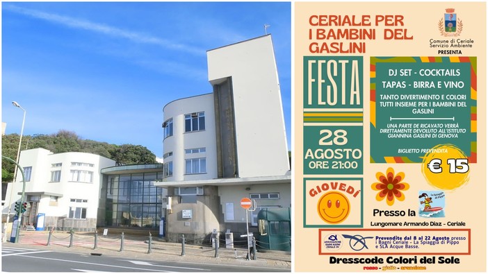Ceriale, giovedì 28 agosto festa solidale per il Gaslini alla spiaggia di “Pippo”