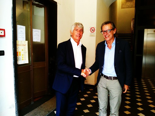 Albenga, incontro tra Tomatis e Abodi del Credito Sportivo: sopralluogo negli impianti cittadini Albenga, incontro tra Tomatis e Abodi del Credito Sportivo: sopralluogo negli impianti cittadini