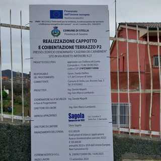 Stella, scattati i lavori di riqualificazione energetica della caserma dei carabinieri