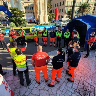 La struttura per il coordinamento dei soccorsi durante l'ultima EWS a Finale (26-27 settembre 2020)