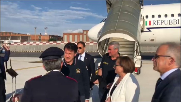 Crollo del ponte Morandi, il Premier Conte arriva a Genova