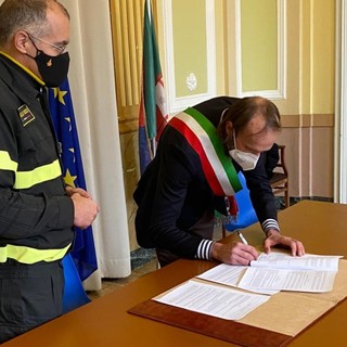 Cisano, nuova sede per il 1° Distaccamento vigili del fuoco: su 1.700 metri quadri ci sarà posto per 60 volontari (FOTO E VIDEO)