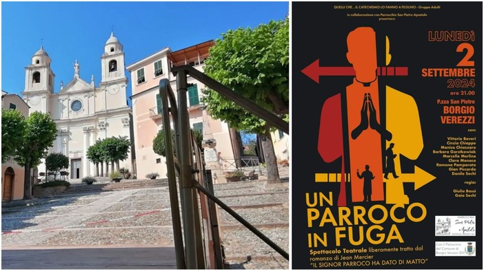 Borgio Verezzi, il 2 settembre in piazza San Pietro lo spettacolo teatrale "Un parroco in fuga"