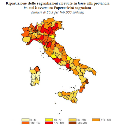 Contrasto del riciclaggio e del finanziamento del terrorismo, l'analisi dei dati: Liguria "rossa"