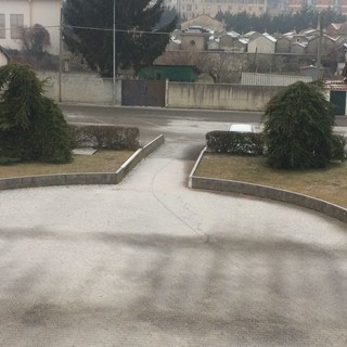 #Allertameteo: prima neve a Cairo Montenotte (VIDEO)