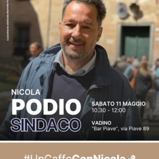 Albenga 2024, sabato 11 maggio nuovo “Caffè con Nicola” insieme al candidato sindaco Podio