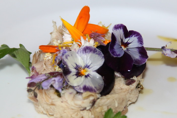 All'Osteria del tempo Stretto di Albenga un piatto per festeggiare "il cammino di Sergio Giusto" All'Osteria del tempo Stretto di Albenga un piatto per festeggiare "il cammino di Sergio Giusto"