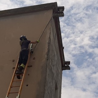 Savona, caduta calcinacci in via Massa: sul posto vigili del fuoco e polizia locale (FOTO)