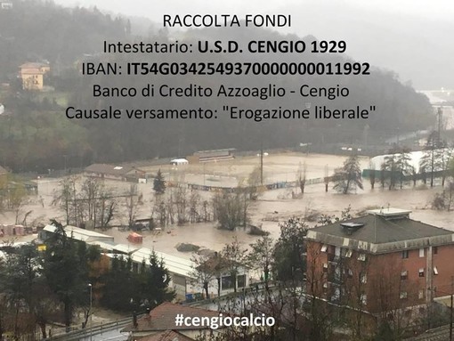 Danni causati dall'alluvione, i ragazzi del Cengio Calcio chiedono aiuto: aperta una sottoscrizione