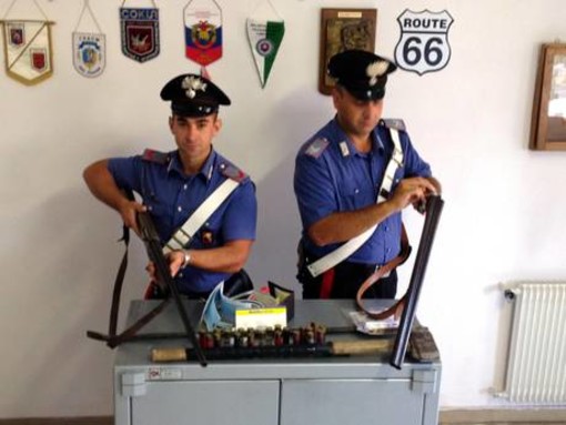 Fucili e munizioni trovati in Valbormida Fucili e munizioni trovati in Valbormida