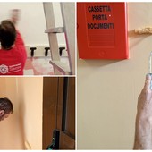 Savona, i Custodi del Bello al lavoro per sistemare le scuole: dopo l’asilo di via Chiappino in fase di ultimazione i lavori a Legino