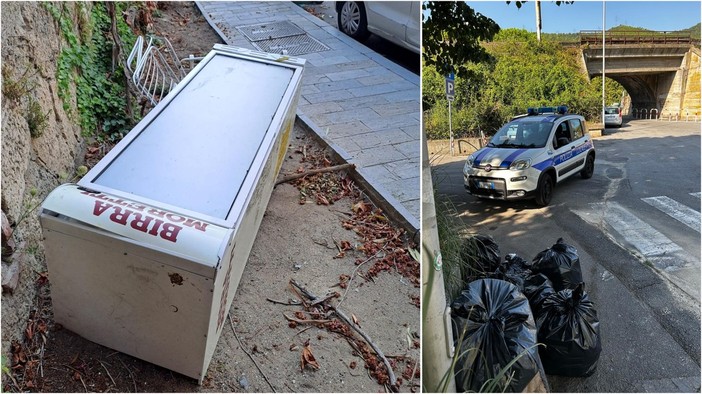 Frigorifero, materassi e altri rifiuti abbandonati in via Saredo a Savona: scatta la sanzione da 4.500 euro Frigorifero, materassi e altri rifiuti abbandonati in via Saredo a Savona: scatta la sanzione da 4.500 euro
